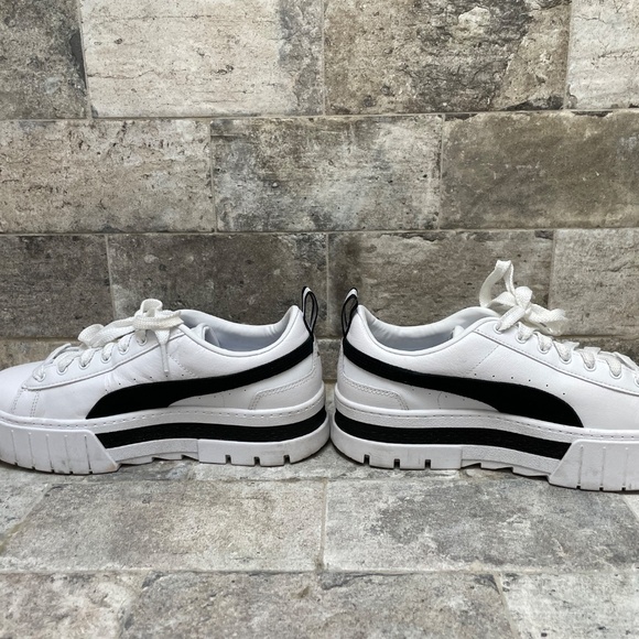 ❤️ PUMA MAYZE LEATHER PLATFORM SNEAKERS SIZE 9 - Picture 4 of 8